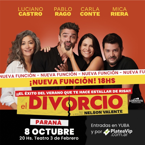 El Divorcio - Paraná 18:00HS - Oct.08 -T3F