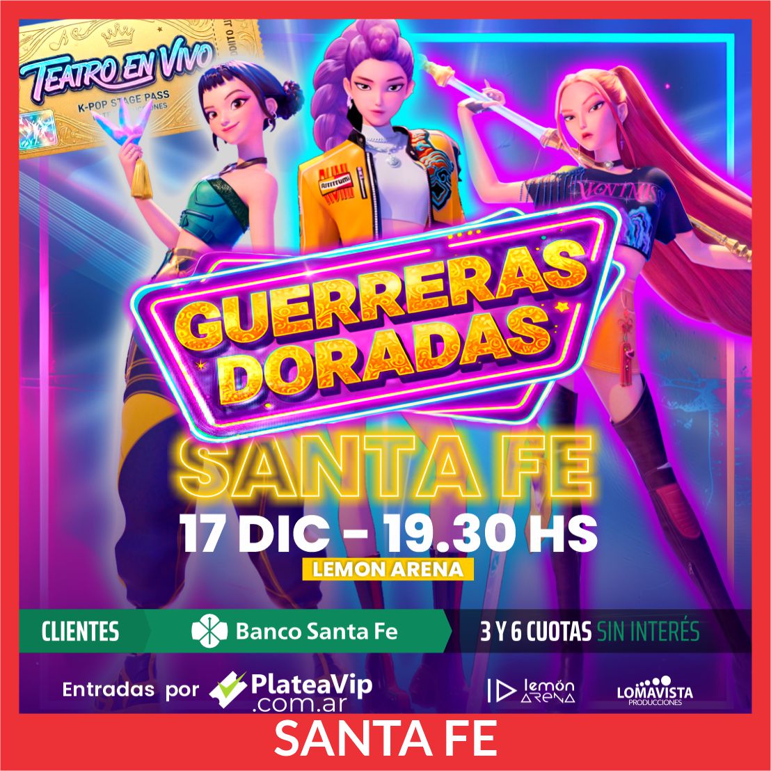 Guerreras Doradas - Santa Fe - Dic.17 - LEM